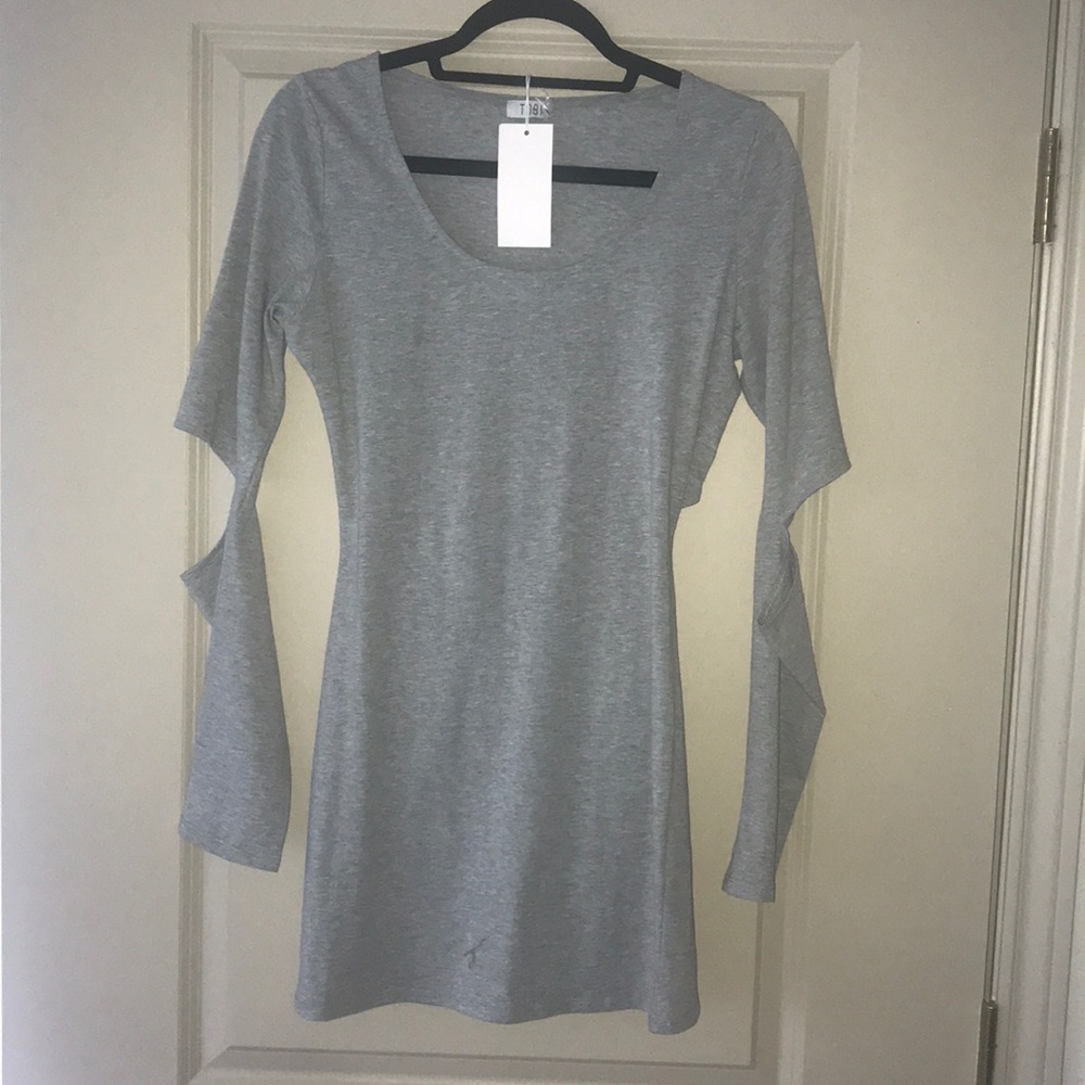 Gray Long Sleeve Dress
